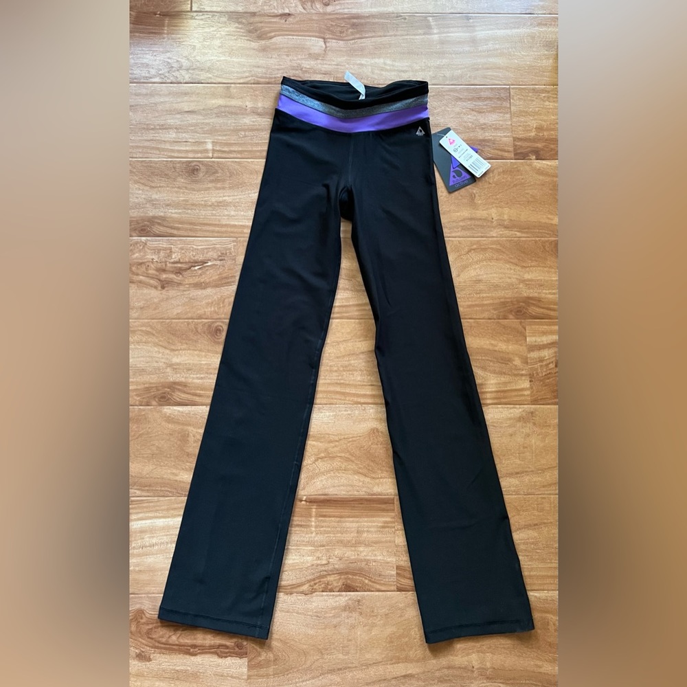 Black active wear and yoga pants